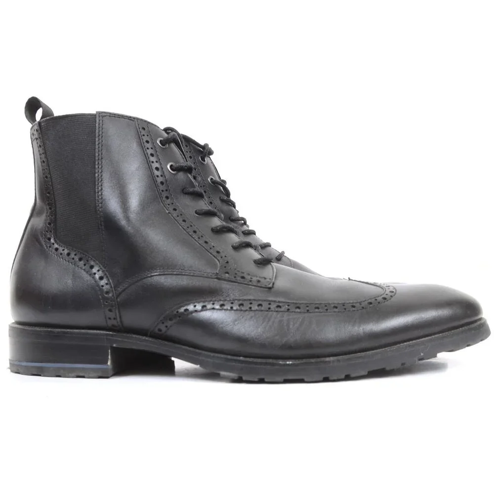 Aldo Toney Mens 10 Wingtip Black Leather Chukka Boot Preppy Business Dressy